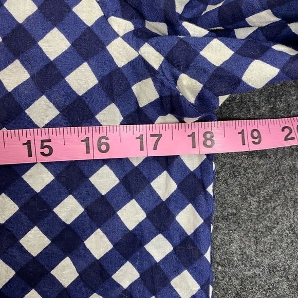 Kate Spade Malone navy white gingham tunic top Small - Picture 4 of 8